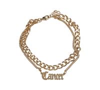 Fußkette URBAN CLASSICS "Urban Classics Unisex Zodiac Golden Anklet" Gr. L, gold (cancer), Halsketten, Damen, L/XL, Edelstahl Metall, Edelstahl, Metall (89605246-L) cancer