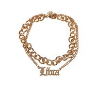 Fußkette URBAN CLASSICS "Urban Classics Unisex Zodiac Golden Anklet" Gr. L, libra, Fußketten, Damen, L/XL, Edelstahl Metall, Edelstahl, Metall (76799547-L) libra