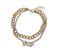 Fußkette URBAN CLASSICS "Urban Classics Unisex Zodiac Golden Anklet" Gr. S, gold (virgo), Halsketten, Damen, S/M, Edelstahl Metall, Edelstahl, Metall (93200466-S) virgo