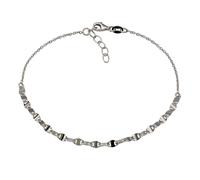 Fußkette VIVANCE "925 Silber rhodiniert glanz", weiß, Fußketten, Damen, 23+2cm, Silber 925 (Sterlingsilber), glänzend (22944246-0) weiß