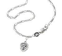 Fußkette ZEEME "925 Silber mit Herz-Anhänger und Zirkonia weiß 25cm lang", weiß (weiß, weiß), Fußketten, Damen, 2,5cm, Silber 925 (Sterlingsilber), glänzend (21162741-0) weiß, weiß