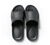 Fußmassage Schuhe Akupressur Hausschuhe, Linderung Neuropathie Arthritis Plantarfasziitis Schmerz, Geschenk für Mama Papa(Size:EU 44/45,Color:Schwarz)