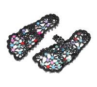 Fußmassage Slipper Damen Hausschuhe aus PVC Schwarz für Zuhause | 1 Paar, Rutschfestes Design, Bequemer Langzeitkomfort, für 39 bis 40, als Bade und Alltagssandalen