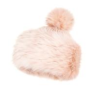 Futrzane Classic Bommel Mütze - Fellmütze Damen - Russen Wintermütze aus Pelz (M, Elfenbein Classic)