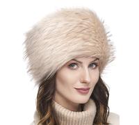 Futrzane Classic Kosakenmütze - Fellmütze Damen Winter - Pelz Russische Mütze (XL, Elfenbein Classic)