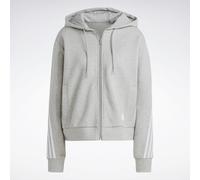 Future Icons 3-Streifen Kapuzenjacke Medium Grey Heather L
