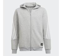 ADIDAS Kinder Future Icons 3-Streifen Kapuzenjacke (H44344) 128 MGREYH/WHITE