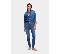 FUTURE:PEOPLE. 09:00 SLIM FIT - MID WAIST- Damen Jeans aus leichtem Stretch-Denim aus Bio-Baumwoll/ Tencel-Mix (30900 0 1004) blue 34/28