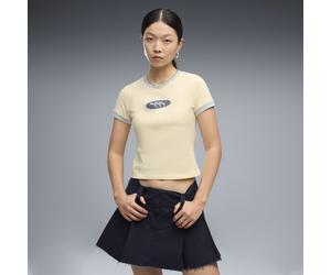 FUTURE.PUMA.ARCHIVE Slim Graphic Ringer T-Shirt Damen, Kleidung, Gelb, XS