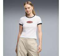 FUTURE.PUMA.ARCHIVE Slim Graphic Ringer T-Shirt Damen, Kleidung, Weiß, M