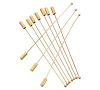 FUTUREORYY DIY Langnadel 10er Pack Metallbrosche 90mm mit Stopper für Besprechungen und Schals edle Sicherheitsnadeln