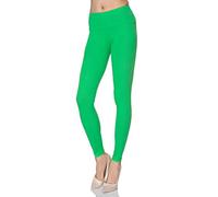 FUTURO FASHION - Damen Leggings aus Baumwolle - knöchellang - weich - Übergrößen - Grün - 46 Hohe Bundhöhe