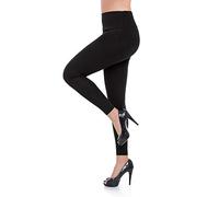FUTURO FASHION Damen Leggings in voller Länge mit Fleece Futter - Winter Dicke Damen-Leggings aus Baumwolle mit hoher Taille warme Thermo Leggings, Übergrößen