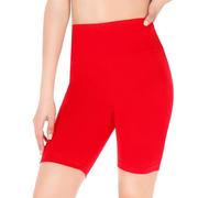 FUTURO FASHION Damen Radlerhose Baumwolle Hoher Bund Atmungsaktive Stretch Shorts Weich & Bequem