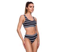 FUTURO FASHION Damen-Slips - Gestreifte Damen-Unterwäsche-Slips, taillierte, zweifarbige Slips, elastische Dessous, bequemes Material, Damen-Unterwäsche für Alltag, Sport, Laufen Panites Größen M-XXL