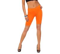 FUTURO FASHION - Kurze Leggings für Sport - Enden über dem Knie - Baumwolle - LK - Orange - 36 (S)