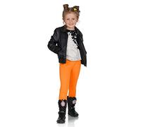 FUTURO FASHION Mädchen Leggings Baumwolle - Kinderleggings 2-13 Jahre (Größe 92-158), Atmungsaktiv, Blickdicht & Bequem, Viele Farben für Schule & Freizeit Orange 12 Jahre