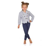 FUTURO FASHION Mädchen Leggings Baumwolle - Kinderleggings 2-13 Jahre (Größe 92-158), Atmungsaktiv, Blickdicht & Bequem, Viele Farben für Schule & Freizeit Denim 6 Jahre