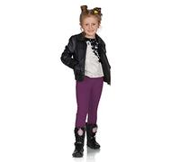 FUTURO FASHION Mädchen Leggings Baumwolle - Kinderleggings 2-13 Jahre (Größe 92-158), Atmungsaktiv, Blickdicht & Bequem, Viele Farben für Schule & Freizeit Pflaume 7 Jahre