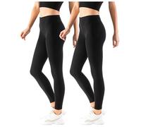 FUTURO FASHION Winter-Fleece-gefütterte Leggings für Damen Thermo-Warme Leggings für Damen UK Fleece-gefütterte Damenhosen Elastisch Mittlere Taille Täglich Yoga Fitnessstudio Wandern Damen-Leggings