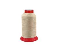 fuwi HT Ledergarn Stärke 20 - Sattlergarn & Jeansgarn extra stark - hochfest, UV-beständig, 9.300 cN, Zwirn 0,5 mm, Nadel Nm 140-160 für Industriemaschinen, 500 Meter (0002 dunkle Creme)
