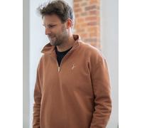 FUXBAU Männer fux Half Zip Sweater karamell L