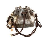 FUZYXIH Eimer Umhängetasche Mode Umhängetasche Weibliche Messenger Mädchen Einkaufen Dating Kleine Handy Frauen Umhängetasche Koreanischen Stil Schulter Winter Bucket Messenger