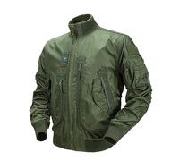 FWSHANGMAO Bomberjacke Herren,Herren-Bomberjacke Vielseitig Einsetzbar Taktischer Jackenmantel Mehrere Taschen Baseball-Outdoor-Sportjacke Vintage-Herbst-Übergangsjacke Militärgrün M