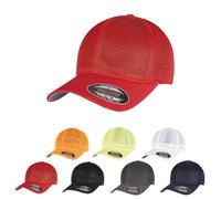 FX360 FLEXFIT Flexfit Kappe Vorgebogener achtfach gesteppter Schirm Black L/XL