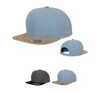 Flexfit Chambray-Suede Snapback Cap black / black
