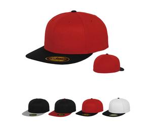 FX6210T FLEXFIT Kappe Schirm Schirmunterseite und Knopf in Kontrastfarbe Black L/XL (7 1/4 - 7 5/8)