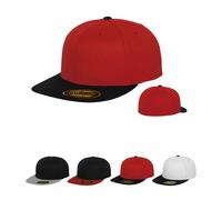 FX6210T FLEXFIT Kappe Schirm Schirmunterseite und Knopf in Kontrastfarbe Black S/M (6 7/8 - 7 1/4)