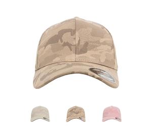FX6277LC FLEXFIT Kappe mit Ziernähte Dark Beige Camo L/XL