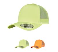 FX6506NT FLEXFIT Kappe sechsfach abgesteppter Schirm Neon Orange One Size