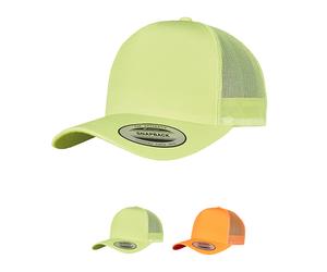 FX6506NT FLEXFIT Kappe sechsfach abgesteppter Schirm Neon Orange One Size