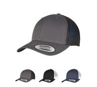 FX6606RT FLEXFIT YP Klassische Retro Fernfahrer Kappe 2-Farbig aus Polyester Black One Size