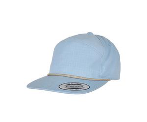 FX7005CB Flexfit Jockey Kappe mit geflochtenen Kontrastband Light Blue One Size