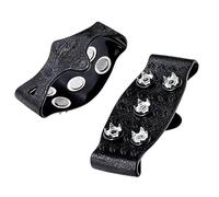 FxaumsGxuk 2 Teile Schuh-Eisgriffe, 5 Zacken Spikes Anti Rutsch Schuhspikes, Eisgriffe Für Schuhe Und Stiefel, rutschfeste Eiskrallen Mit Stahlstollen, 5 Zähnige Schuhkrallen Für Unisex Outdoor