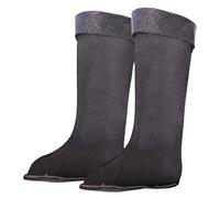 Fxzqgnh 1 Paar warme lange Stiefeleinlagen für Regenschuhe, Wandern und Angeln im Freien, Schwarz , 41