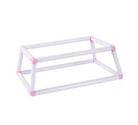 Fxzqgnh Kreuzstich Ständer, Stickrahmen, Schoßständer, Rechteckig, Doppellagig, Einfach zu Bedienen, Stickrahmen Schoßständer Kombination, rosa groß