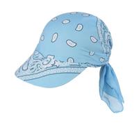 Fxzqgnh Stylische Sonnenblende mit Schirm Und Schal Bandana Mütze für Partys Im Freien, Blau