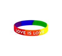 Fycakly Elastisches Armband Interessante und festliche Partyartikel Regenbogen-Paar-Silikonarmbänder (Blue, 20 2cm)