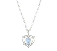 Fycakly Halskette Damen Herz Halskette für Frauen Herz Anhänger Schmuck mit Perlen für Freundin Liebe Anhänger Muttertagsgeschenk (White, One Size)