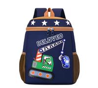 Fycakly Rucksack Damen Klein Niedlicher Schulrucksack mit Dinosaurier-Print für Kinder, leichte Schüler-Büchertasche mit bequemen Schultergurten, robuster Tagesrucksack(Dark Blue, One Size)