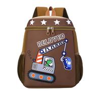 Fycakly Rucksack Damen Klein Niedlicher Schulrucksack mit Dinosaurier-Print für Kinder, leichte Schüler-Büchertasche mit bequemen Schultergurten, robuster Tagesrucksack(Coffee, One Size)