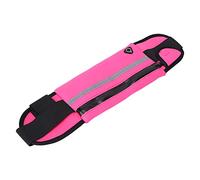 Fyearfly Fitness-Hüfttasche, Laufgürtel, verstellbar, wasserdicht, reflektierend, Sporttasche für Outdoor-Übungen, Neopren-Material, rosarot, Größe 39,5 x 10 cm