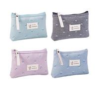 Fyfjur 4 Stück Make-up-Taschen Klein Reise-Kosmetiktasche, Federmäppchen, Tragbare Kulturbeutel Schönheitsbeutel-Tasche, Reise-Waschbeutel für Frauen und Mädchen