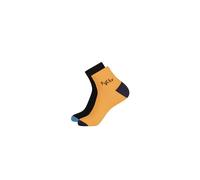 FYLTR Herren-Knφchelsocken aus Baumwollmischung, einfarbig | 2er-Pack | antimikrobiell | geruchshemmend (Gleaming Orange-Every Ebony) Schwarz Gel