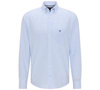 Fynch-Hatton Langarmhemd 10005500 Oxford Baumwolle kariert Hellblau L