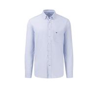 Fynch-Hatton Langarmhemd 10005500 Oxford gestreift Regular Fit Blau Größe L